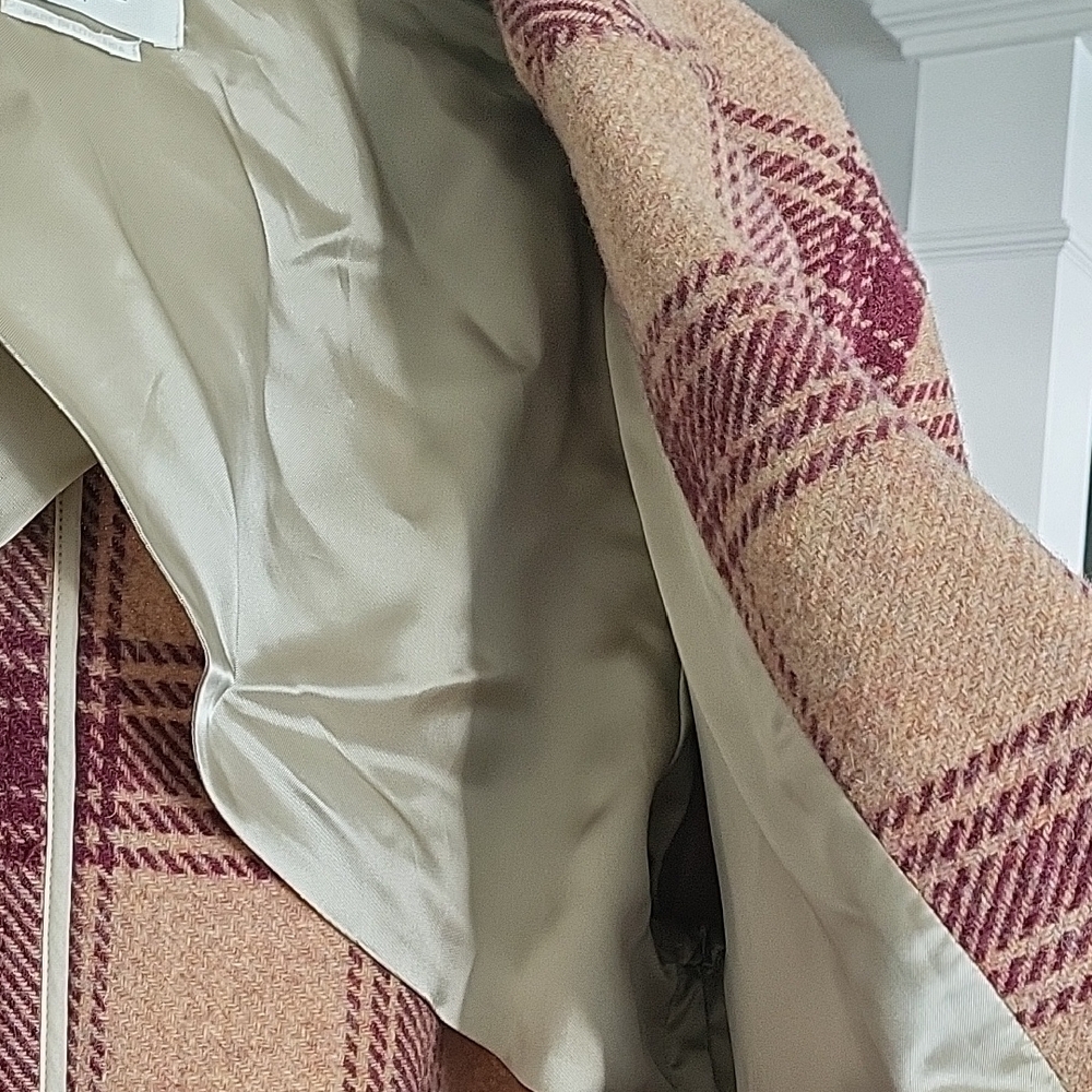 Isabel Marant Beige and Burgundy Plaid Blazer - Picture 9 of 13